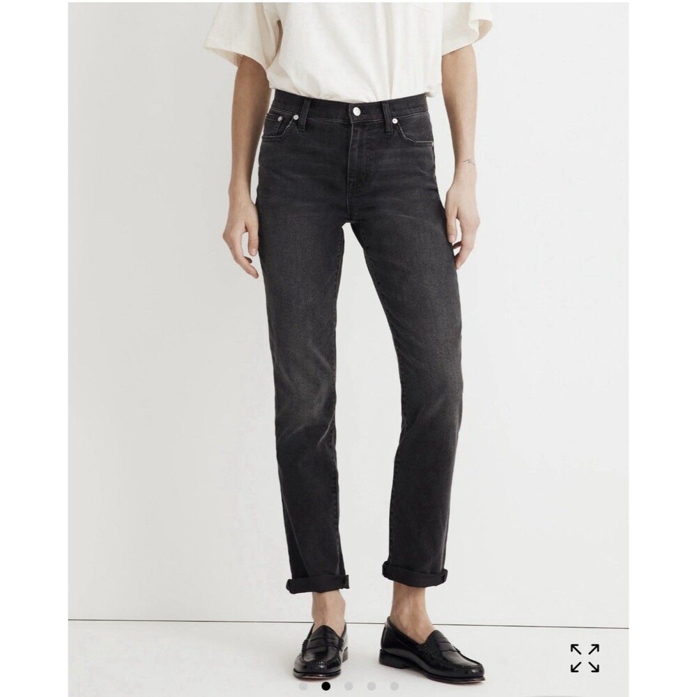 Madewell The Slim Boy Jeans Women’s Size 30 Faded Black Denim
